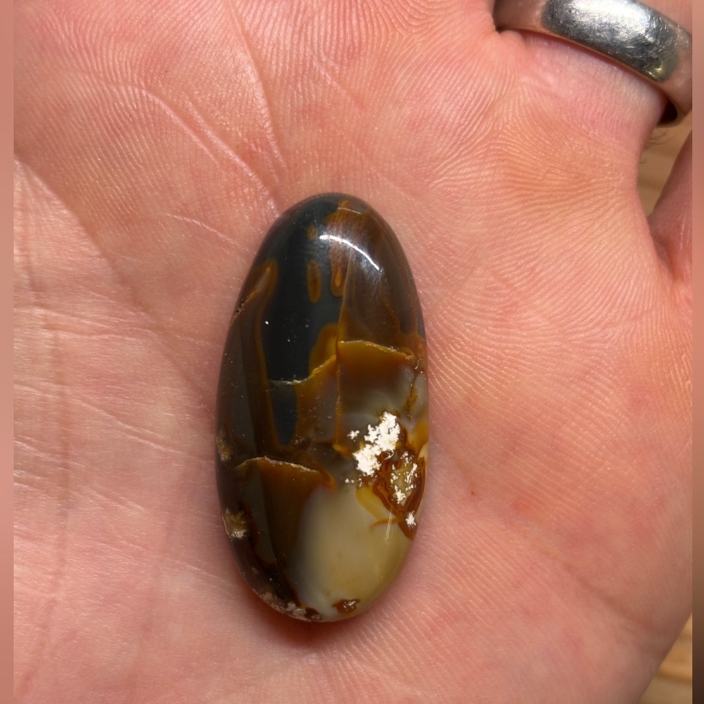 Blue Mountain Jasper Oval Cabochon Large Polished Loose Gemstone Jewelry Making - Picture 8 of 9